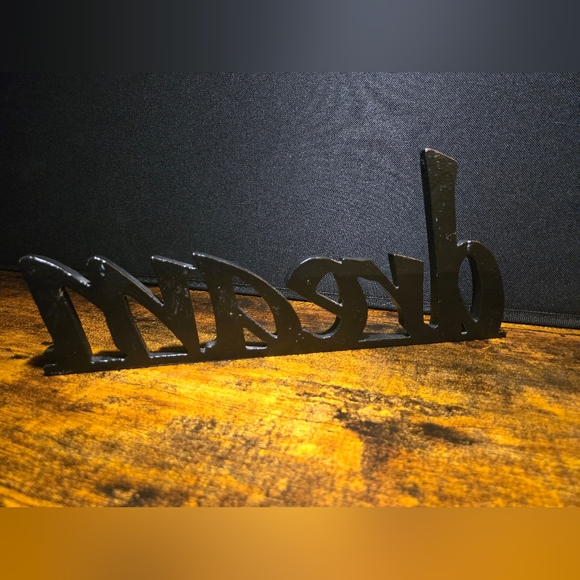 Cast Iron Dream Word Standing Sign Black Heavy Metal Tabletop Decor - Picture 4 of 9